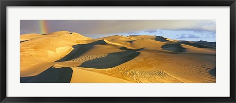 Framed Rainbow at Great Sand Dunes National Park, Colorado, USA Print