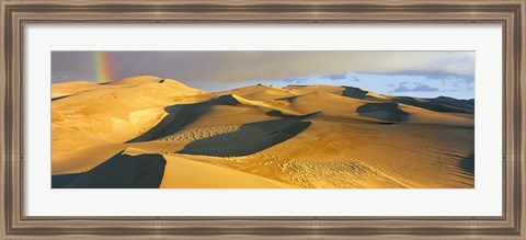 Framed Rainbow at Great Sand Dunes National Park, Colorado, USA Print