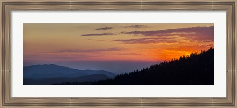 Framed Sunset at Clingmans Dome, Tennessee Print