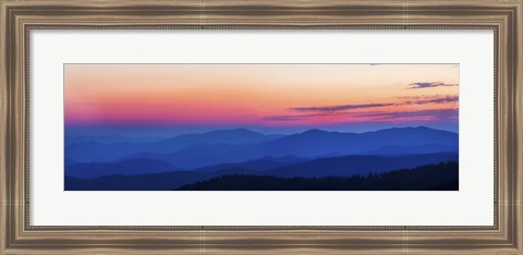 Framed Blue &amp; Pink Sunset at Clingmans Dome,Tennessee Print