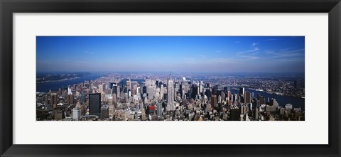 Framed Aerial View, New York City, NYC, New York State, USA Print