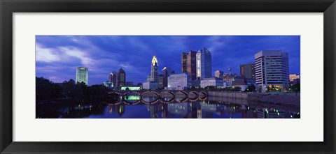 Framed USA, Ohio, Columbus, Scioto River Print