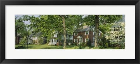 Framed Facade Of Houses, Broadmoor Ave, Baltimore City, Maryland, USA Print