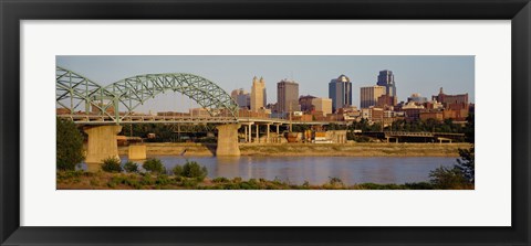 Framed Bridge over a river, Kansas city, Missouri, USA Print