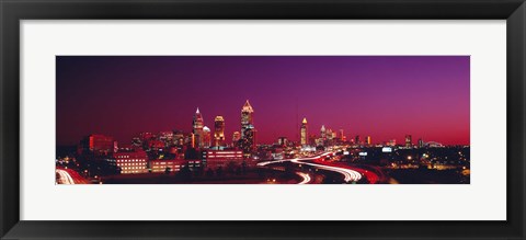 Framed USA, Georgia, Atlanta, night Print