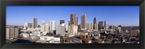 Framed Distant Skyline, Atlanta, Georgia Print