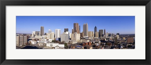 Framed Distant Skyline, Atlanta, Georgia Print