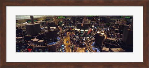 Framed Stock Exchange, NYC, New York City, New York State, USA Print