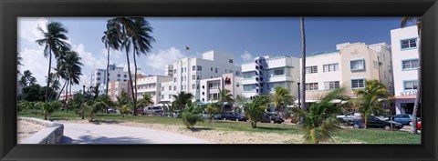 Framed Ocean Drive, South Beach, Miami Beach, Florida, USA Print