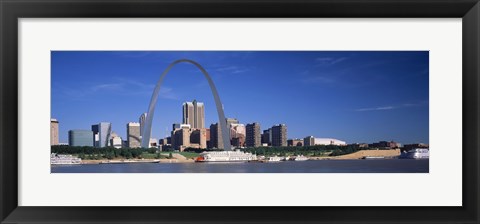 Framed Skyline Gateway Arch St Louis MO USA Print