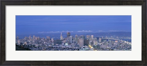 Framed San Francisco cityscape Upper Market California Print