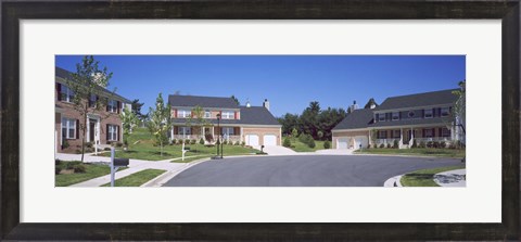 Framed Houses Along A Road, Seaberry, Baltimore, Maryland, USA Print