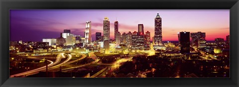 Framed Night, Atlanta, Georgia, USA Print