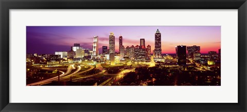 Framed Night, Atlanta, Georgia, USA Print