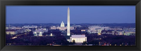 Framed High angle view of Washington DC Print