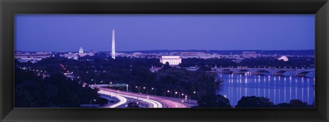 Framed Evening Washington DC Print