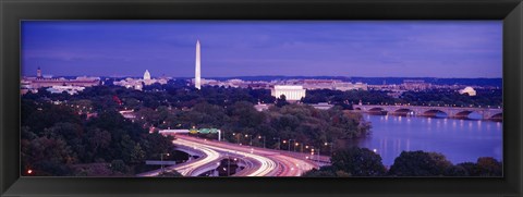 Framed High angle view of a cityscape, Washington DC, USA Print