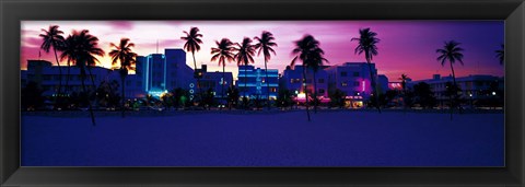 Framed Ocean Drive Miami Beach FL USA Print