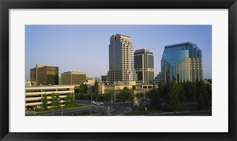 Framed Skyscrapers in a city, Sacramento, California, USA Print