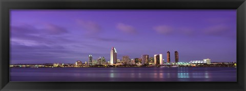 Framed USA, California, San Diego, dusk Print