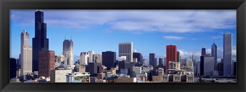 Framed Skyscrapers in a city, Sears Tower, Chicago, Cook County, Illinois, USA Print