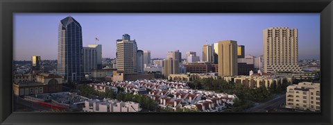 Framed Aerial view of San Diego, California Print