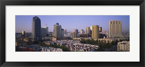 Framed Aerial view of San Diego, California Print