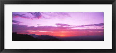 Framed Clouds over mountains, Sierra Estrella Mountains, Phoenix, Arizona, USA Print