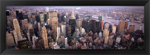 Framed Aerial View of New York City Skyline Print