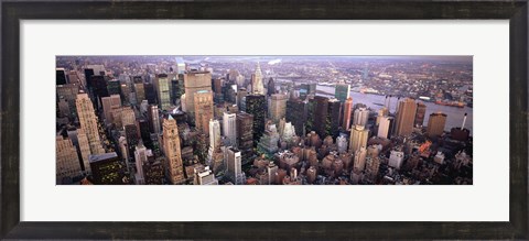 Framed Aerial View of New York City Skyline Print