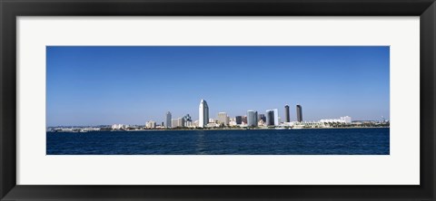 Framed Clear Blue Sky Over San Diego Print