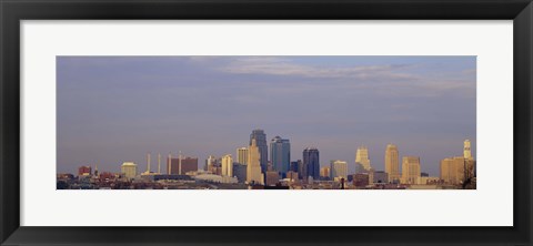 Framed Skyscrapers in a city, Kansas City, Missouri, USA Print