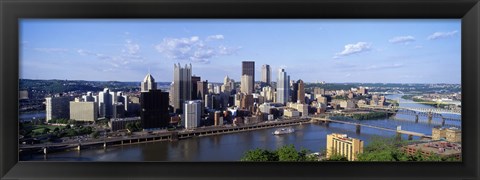 Framed Monongahela River, Pittsburgh, Pennsylvania, USA Print