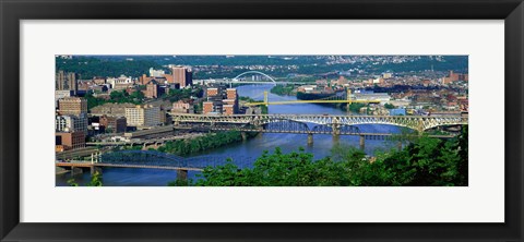 Framed Monongahela River Pittsburgh PA USA Print