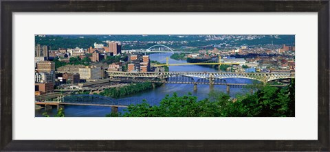 Framed Monongahela River Pittsburgh PA USA Print