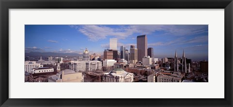 Framed Aerial View of Denver, Colorado Print