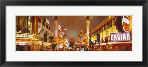 Framed USA, Nevada, Las Vegas, night Print