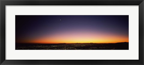 Framed Aerial view of a city, San Fernando Valley, Los Angeles, California, USA Print