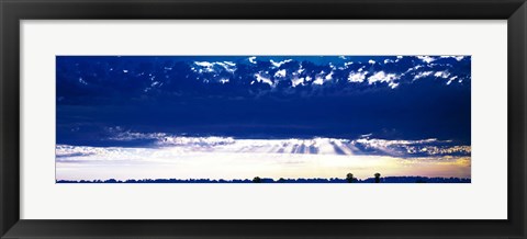 Framed Evening Clouds Sacramento CA USA Print