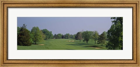 Framed Panoramic view of a golf course, Baltimore Country Club, Maryland, USA Print