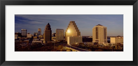 Framed Skyscrapers in a city, Austin, Texas, USA Print