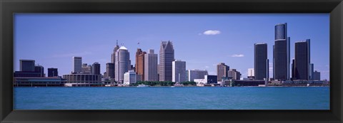 Framed Detroit, Michigan Skyline Print