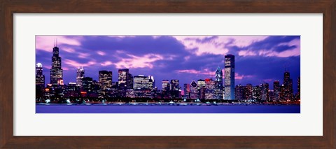 Framed Sunset Chicago IL USA Print