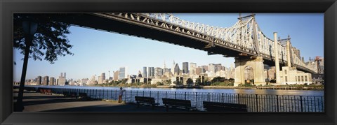 Framed Queensboro Bridge Over East River, Manhattan Print