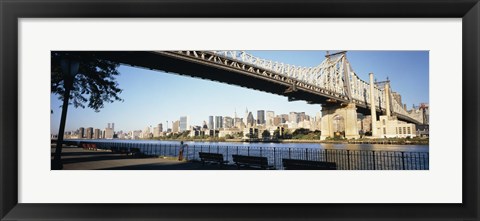 Framed Queensboro Bridge Over East River, Manhattan Print