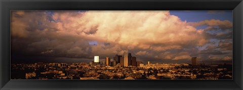 Framed Los Angeles Under Clouds Print