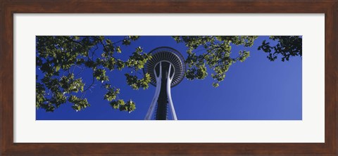 Framed Space Needle Maple Trees Seattle Center Seattle WA USA Print