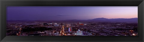 Framed USA, Nevada, Las Vegas, sunset Print