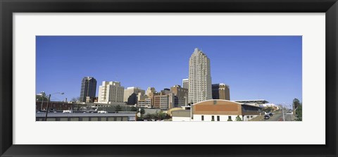 Framed Buildings in a city, Raleigh, Wake County, North Carolina, USA Print