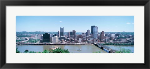 Framed Monongahela River Skyline, Pittsburgh Print